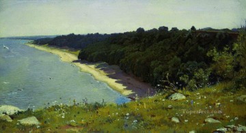 イワン・イワノビッチ・シーシキン Painting - 海岸沿い 1889 年の古典的な風景 イワン・イワノビッチ